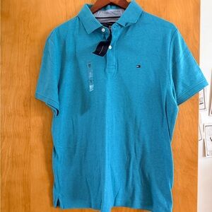 Tommy Hilfiger Men's Aqua Polo Shirt